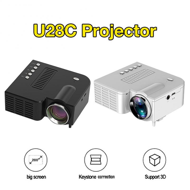 UC28C Mini Portable Family LED Micro Mobile Phone Video Projector Home Theater Mini Projector