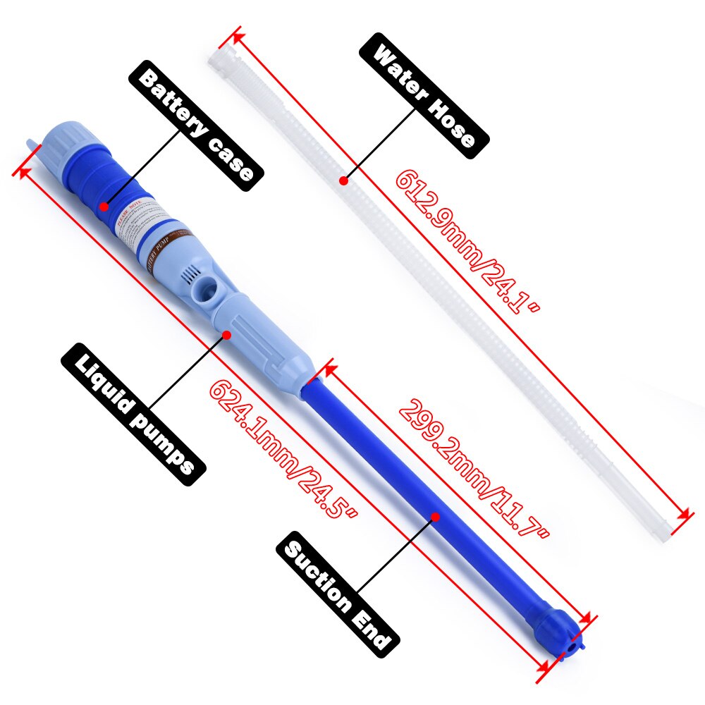 Multi-use Liquid Fuel Transfer Siphon Pump 1.5GPM High Flow Gasoline Diesel 2D Battery Power Operated Handheld Automatic