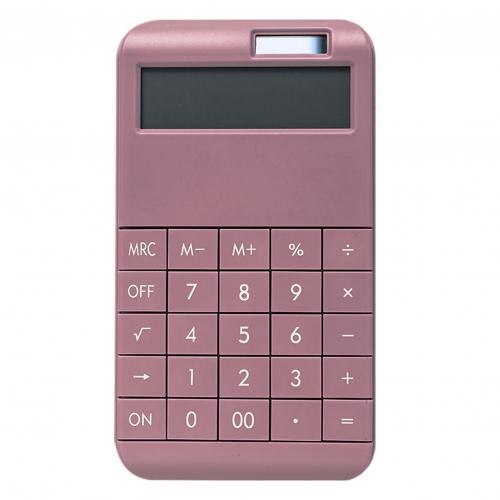 Solid Color Electronic Calculator Portable Office/student/school Calculator Calculate Powered 12 Digit Electronic Calculato: Pink