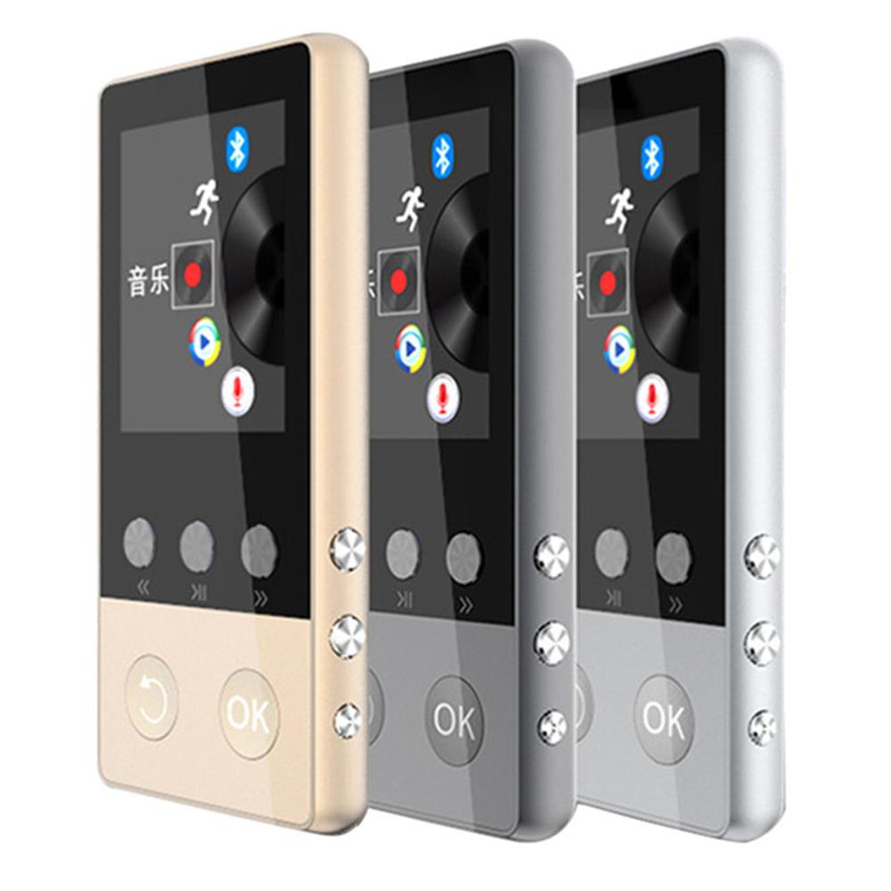MP4 Player Bluetooth 4.0 Metal Sport MP4 Player with 8GB Lossless Music Player Voice Recorder FM Radio Video Player
