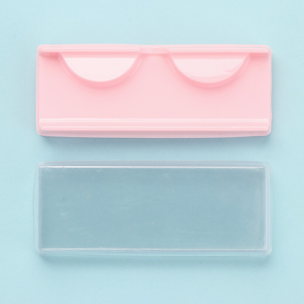 New1/ 5/10Pcs Wimpers Verpakking Dozen Wimpers Houder Doos Wimpers Verpakking Transparante Deksel Roze Trays Eye Lash lade Clear Case