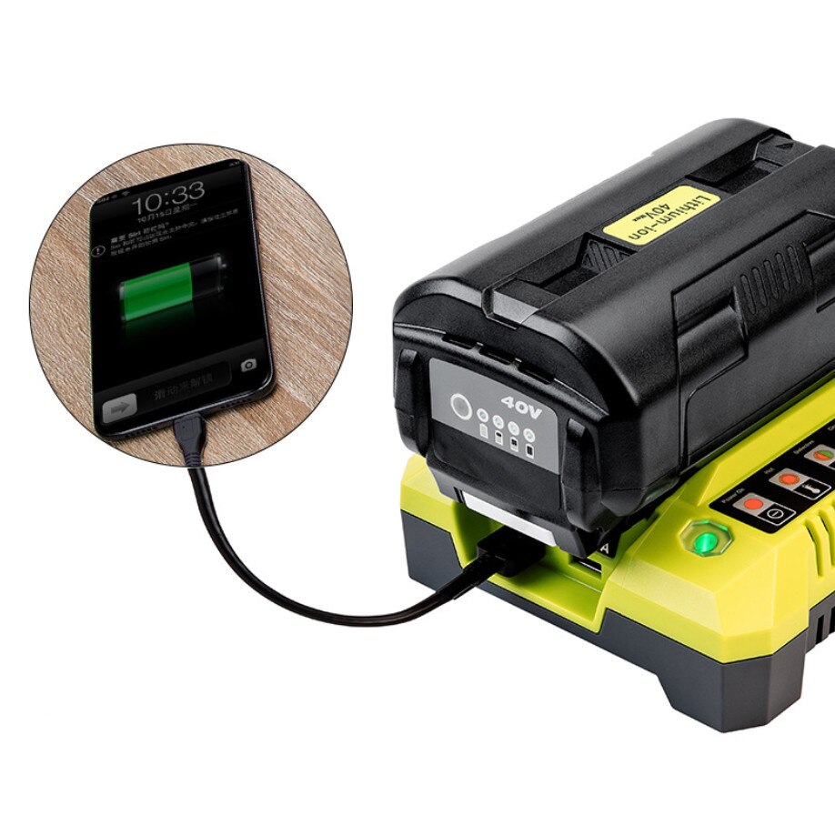 OP401 Lithium-Ion Battery Charger for Ryobi 40V Li-ion Battery OP4050A OP4015 OP4026 OP4030 OP4040 OP4050 OP400A OP403A ZROP401
