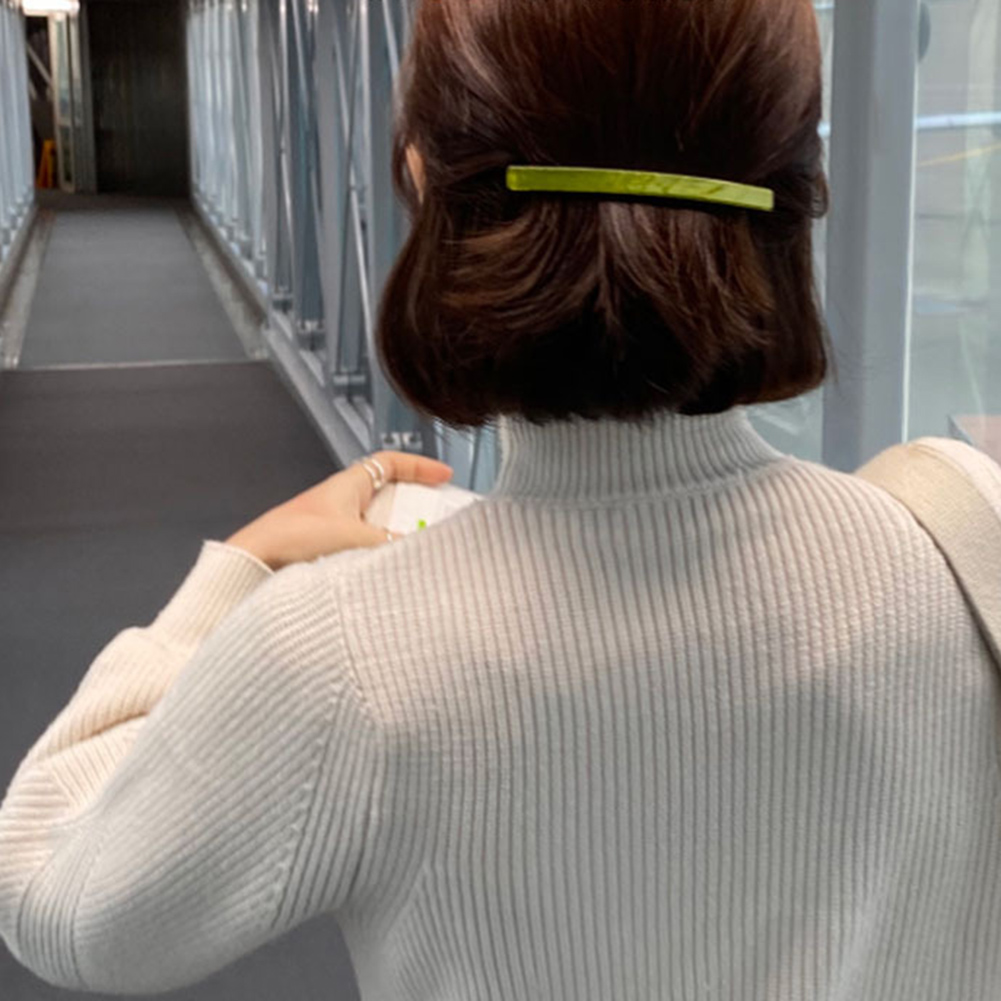 Version coréenne du fruit rafraîchissant vert perle blanc mot clip printemps pince à cheveux queue de cheval clip cheveux courts demi cheveux mince clip