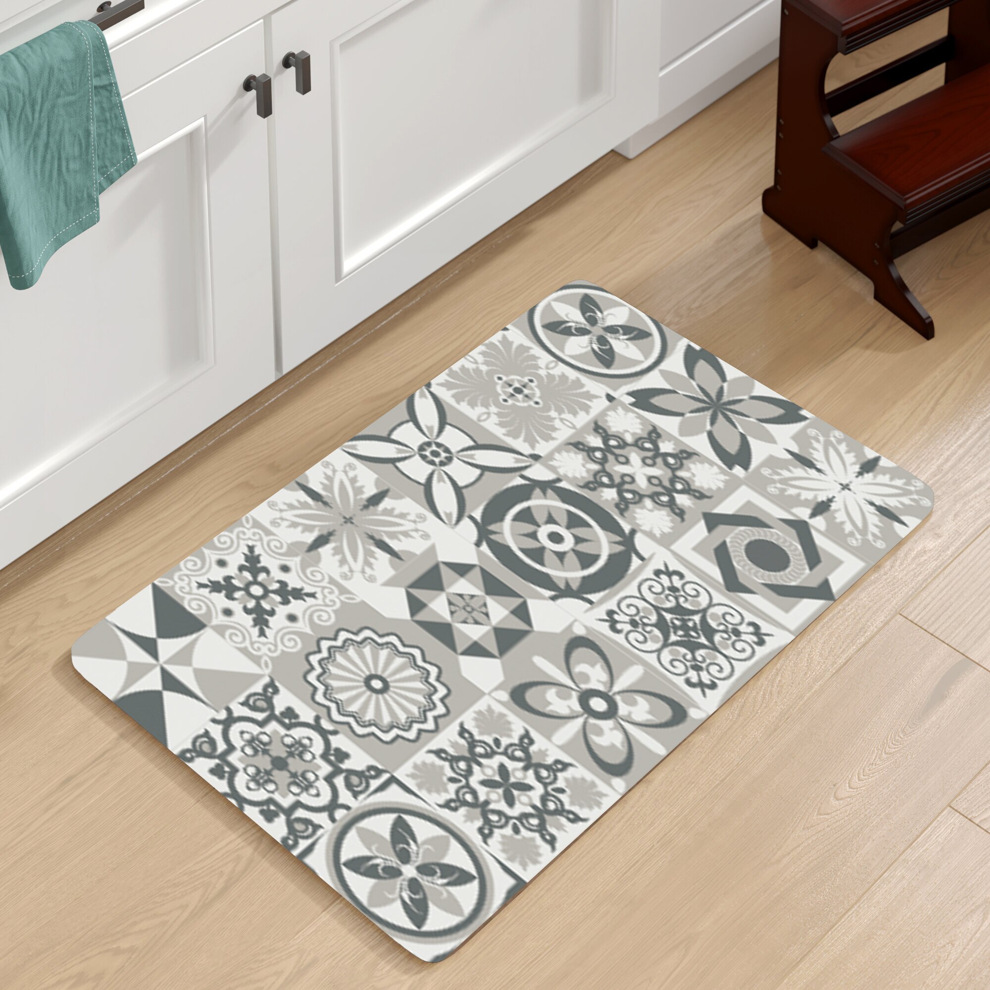 Tailus Boho Cactus Rainbow Kitchen Rugs Set Of 2, Life Is Sweet - View #4