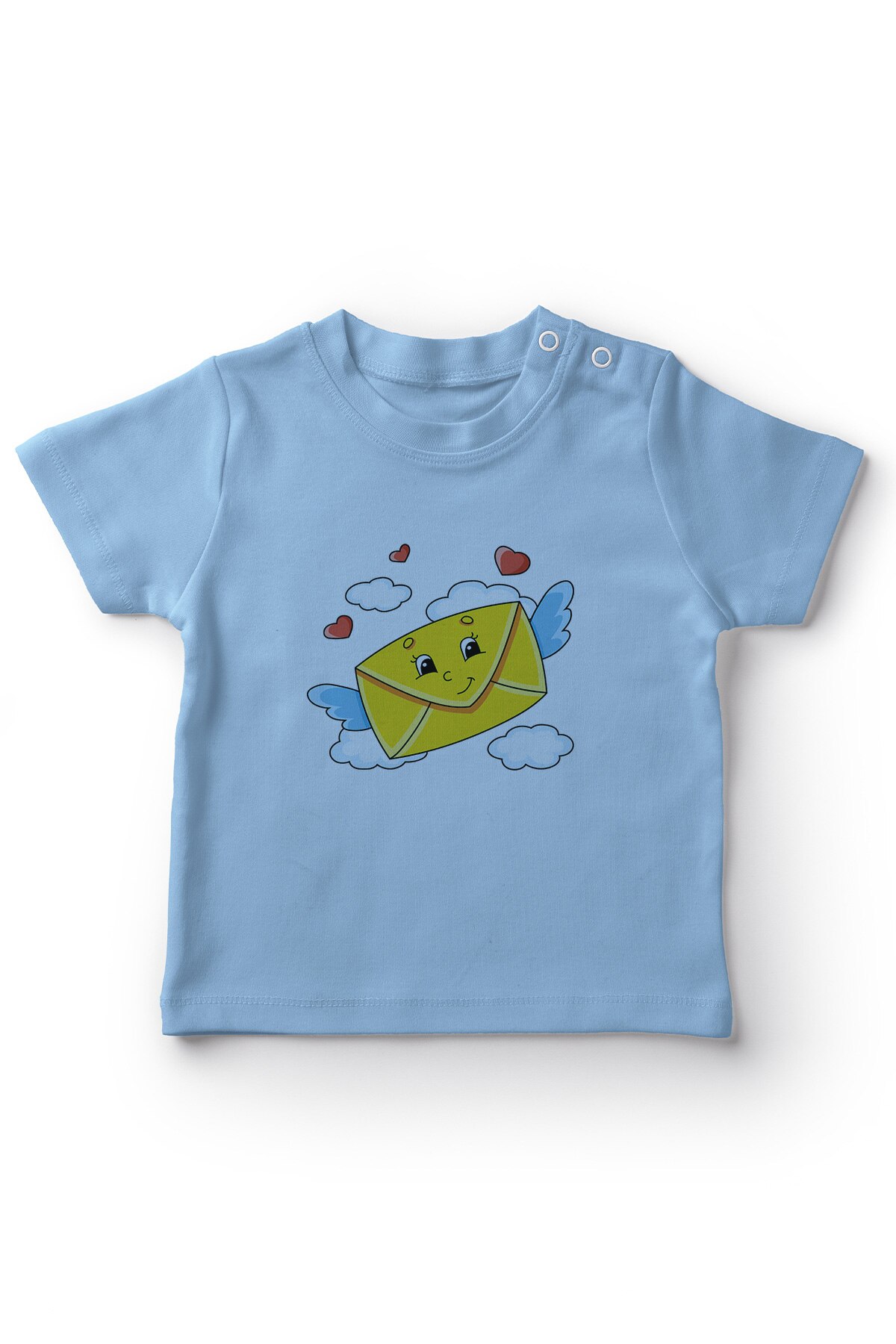 Angemiel Baby Gevogelte Brief Baby Boy T-shirt Blauw