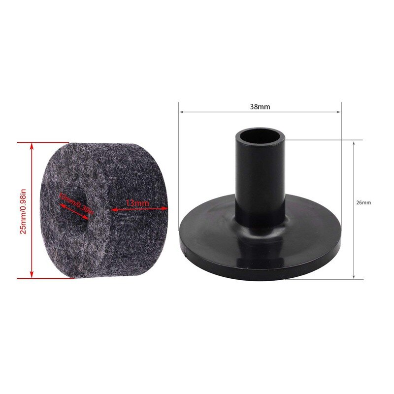 8 beckenständer, 25mm filzscheiben,  + 2 ersatz-beckenhüllen für ein rack-drumset