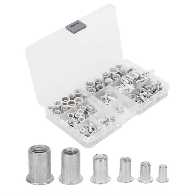 165pcs / Box Rivet Nut Aluminum Rivet Nut Insert Nut Accessory Set M3 / M4 / M5 / M6 / M8 / M10