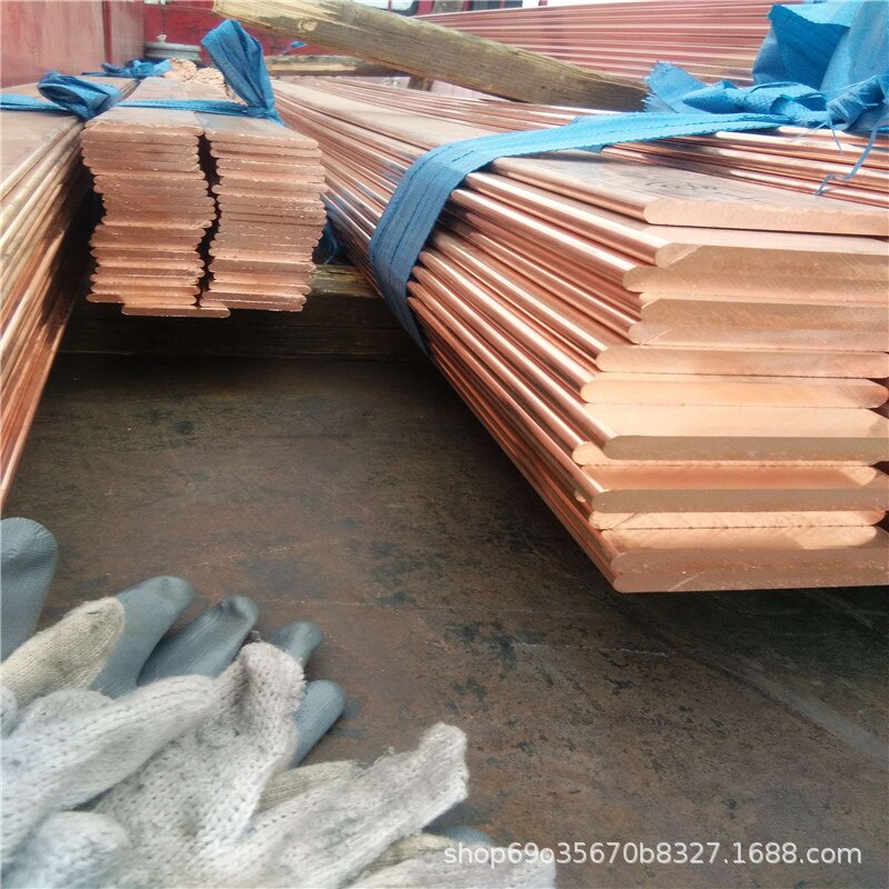 Kupfer Überzug Erdung Stahl Platte Kupfer Überzug Flache Stahl Platte 50x5 Kupfer Verkleidet Stahl Flache Stahlplatte Kontinuierliche Gießen