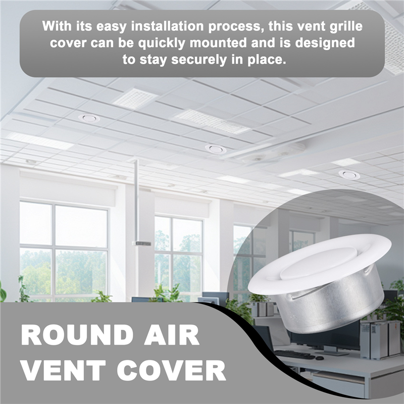 RALCA-Round Air Vent Cover Outlet Adjustable Exhaust Vent Ducting Ventilation Ceiling Air Vent Cover