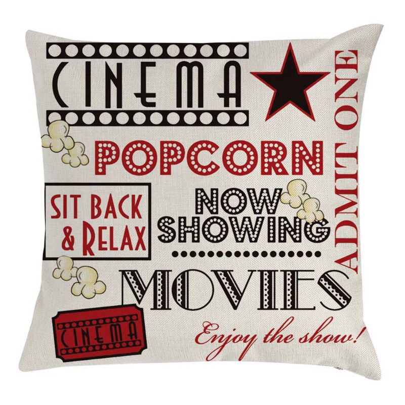 Housse de coussin pop-corn pour canapé, taie d&#39;oreiller, film, planche à jouer, taille, 45x45cm, pièces/ensemble