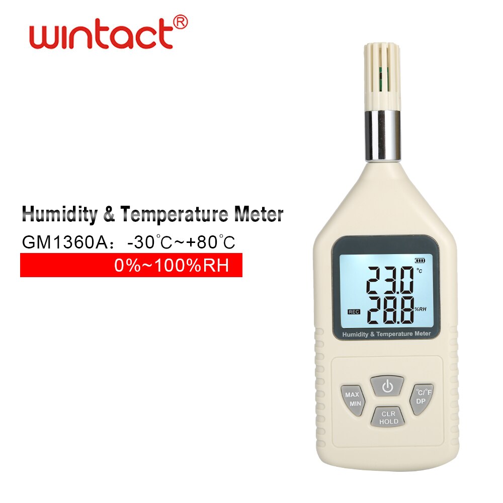 Thermo Hygro Meter Digitale Psychrometer Thermometer Hygrometer Vochtigheid Monitor Met Temperatuur-vochtigheidsmeter Met Dauwpunt