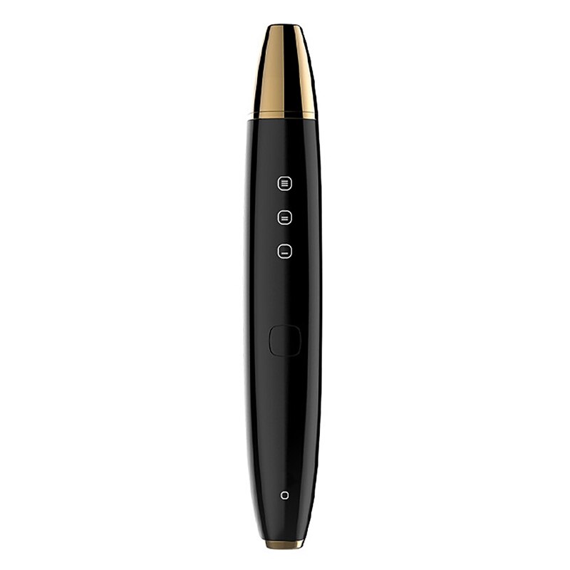 Bolígrafo antiarrugas para masaje de ojos, radiofrecuencia, terapia de luz roja, aparatos faciales portátiles para belleza: Black