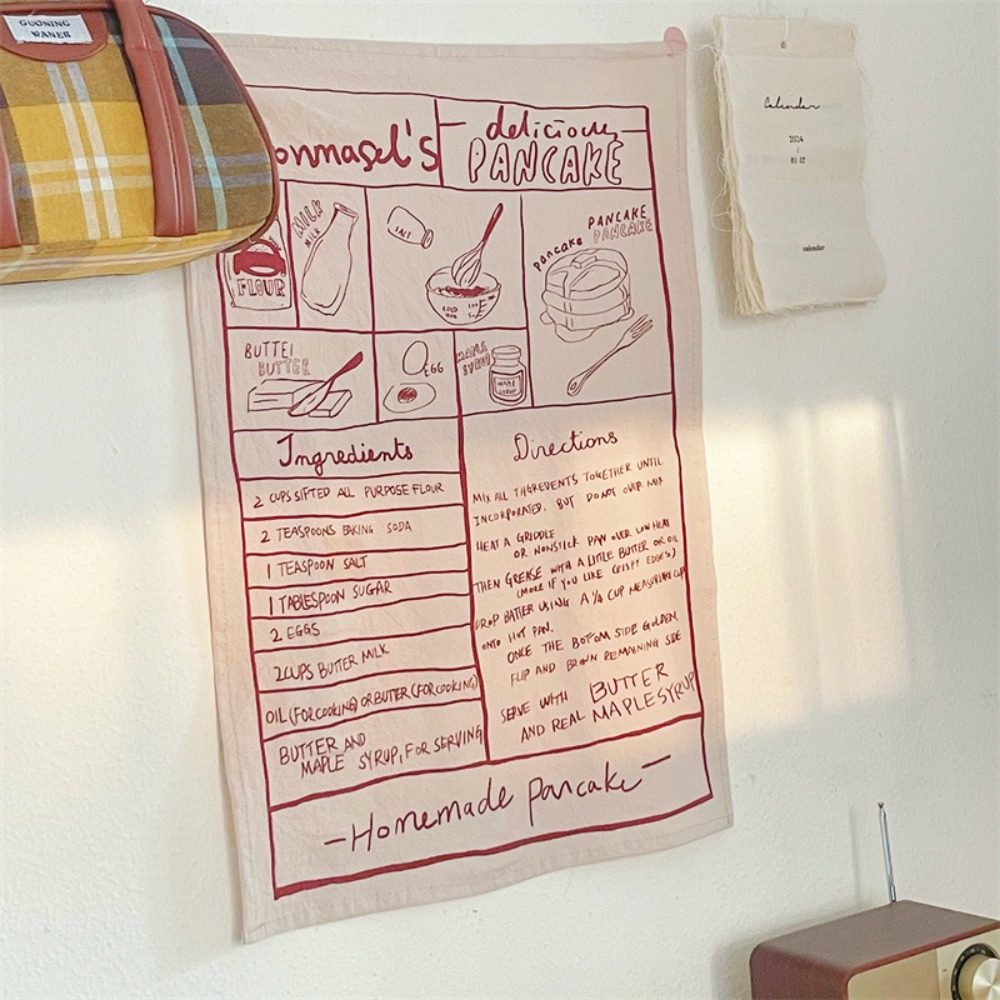 Placemat Korean Style Table Napkin Cloth Vintage Chic Kitchen Desktop Mat French Printing Cotton Wall Tapestry Party Decoration