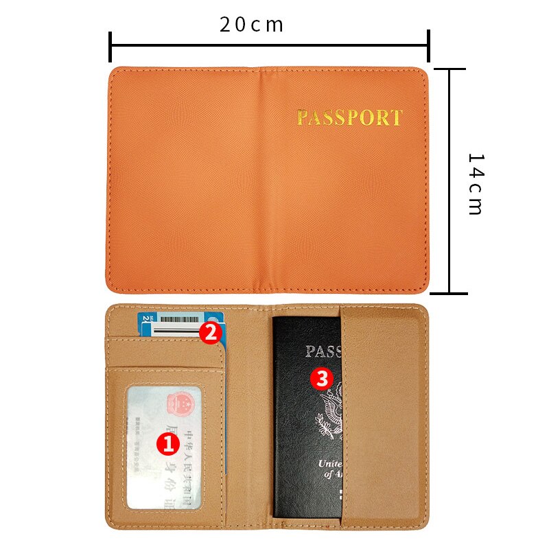 Russen Niet Geven Up Afdrukken Vrouwen Mannen Paspoort Cover Pu Lederen Travel Id Credit Card Holder Purse Wallet Case