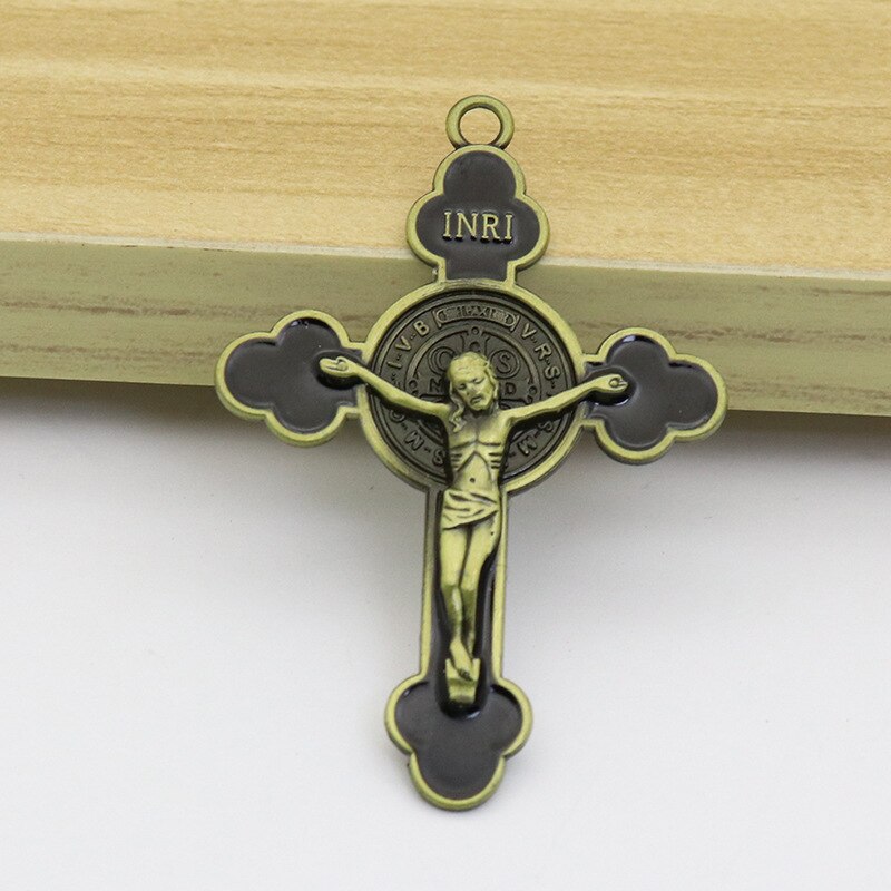 Katholieke Christendom Jesus Vintage Cross Ketting Hanger Sieraden Sleutelhanger Auto Tas Hanger Antieke Gouden Kruis Cross