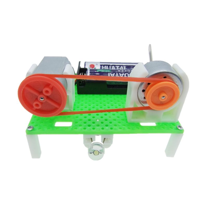 Mini generador eléctrico con rueda, modelo de energía, Juguetes DIY para niños, LED, educación, experimento de ciencia,