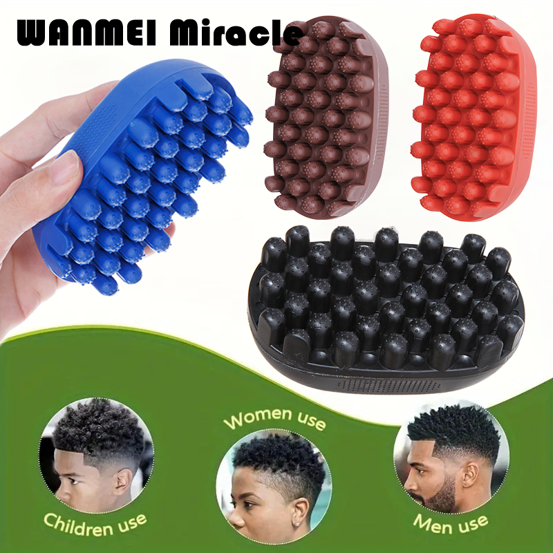Esponja de pelo rizado , cepillo giratorio, bobina mágica africana, onda, rastas, cepillo de pelo Natural, herramienta de Peinado de salón Afro, 1 Uds.