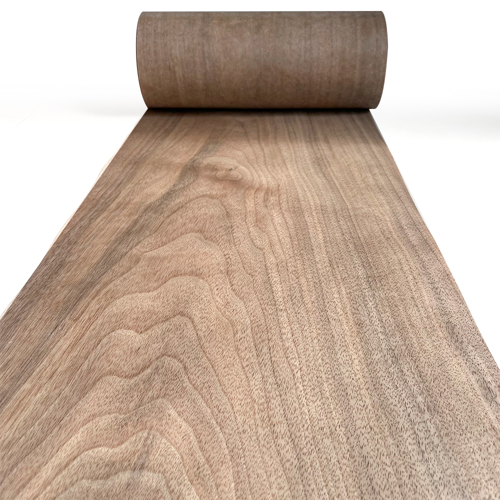 Chapa de nogal negro Natural, grano de madera para restauración de muebles, mesa, paneles decorativos de altavoces, nogal chapa