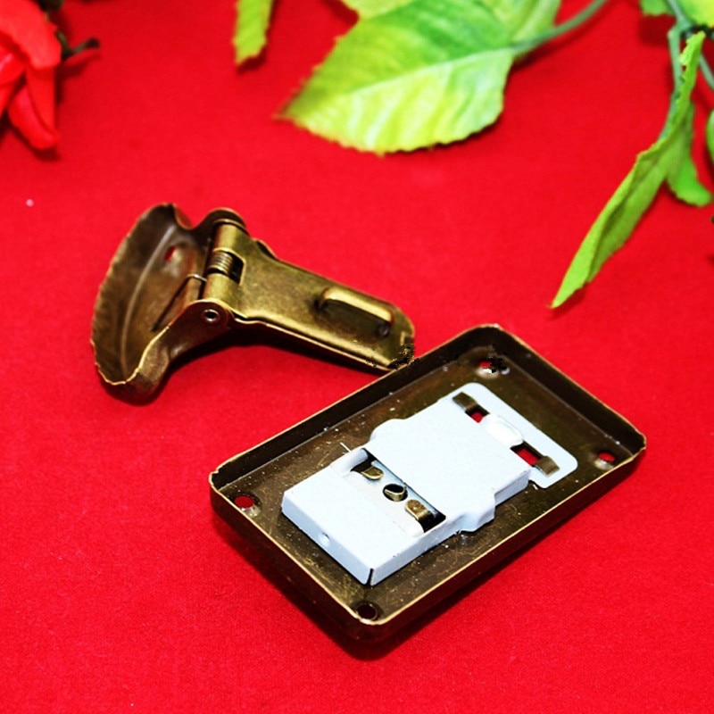 Brons Tone Tas Lock, Doos Slot Rechthoek, Houten Box Lock, Vintage Stijl, Oude Stijl Sloten, 73*41mm