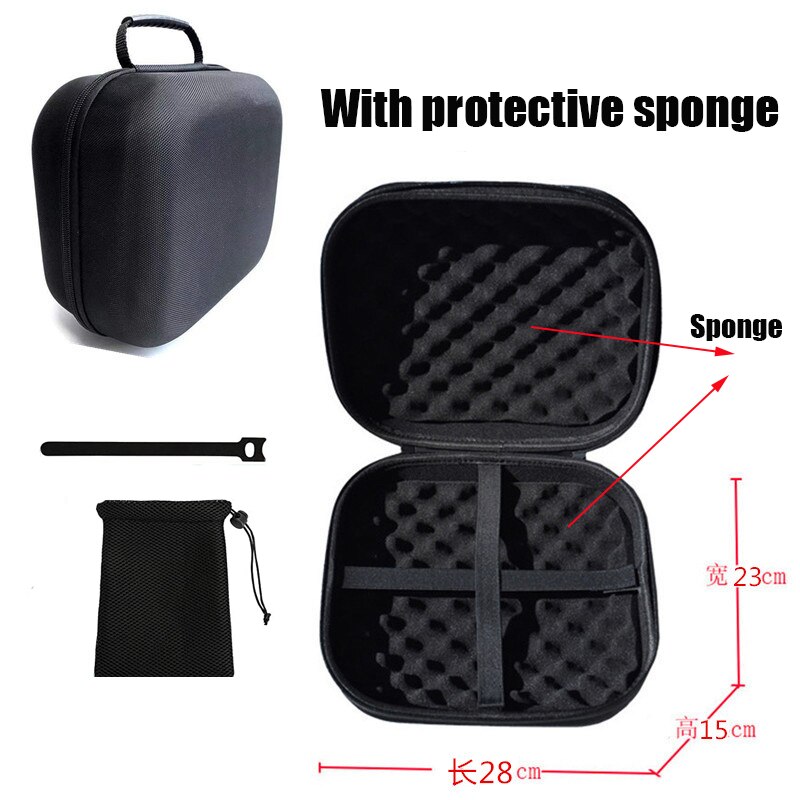 Bolsa de almacenamiento EVA a prueba de golpes, funda protectora portátil, Maleta de transporte para Oculus Quest 2 Quest 1, sistema de realidad Virtual Acc: L Spong Black