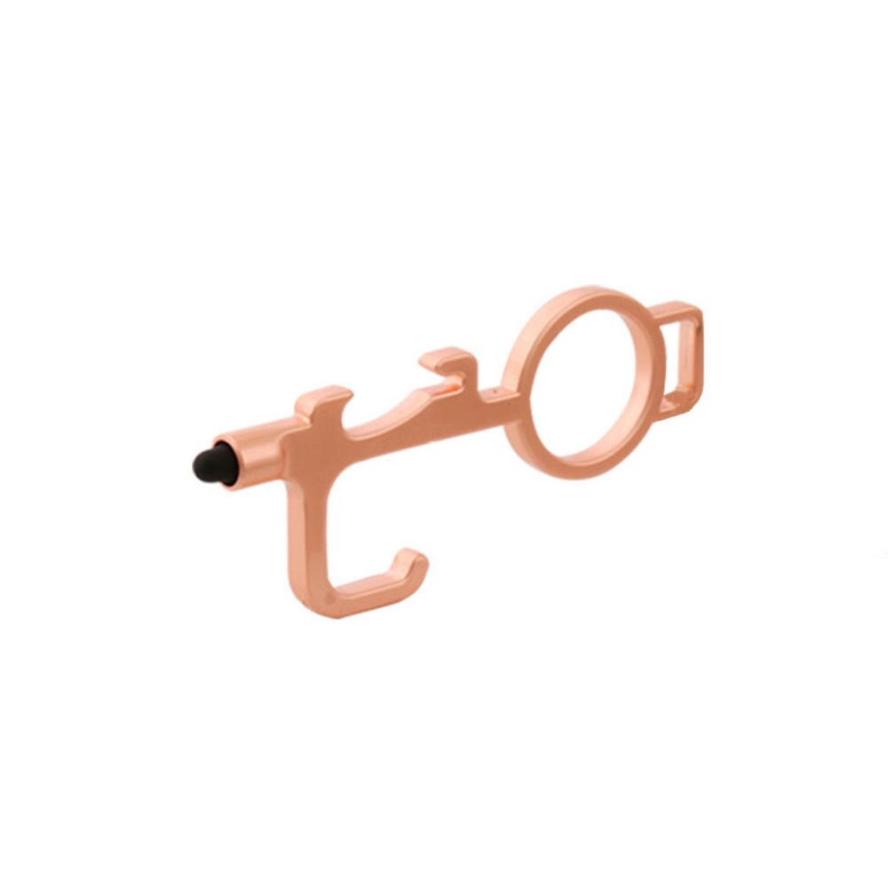 Portable presse ascenseur outil hygiène main antimicrobien alliage EDC ouvre-porte porte poignée clé métal Portable ouvre-porte: 5