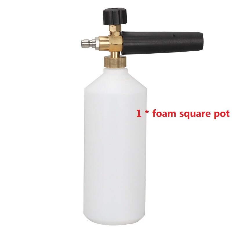Adjustable High Pressure Snow Foam Washer Jet Lance Bottle Car Wash Spray Gun Adaptors Soap Foamer Gun Car Wash Towel: Brown