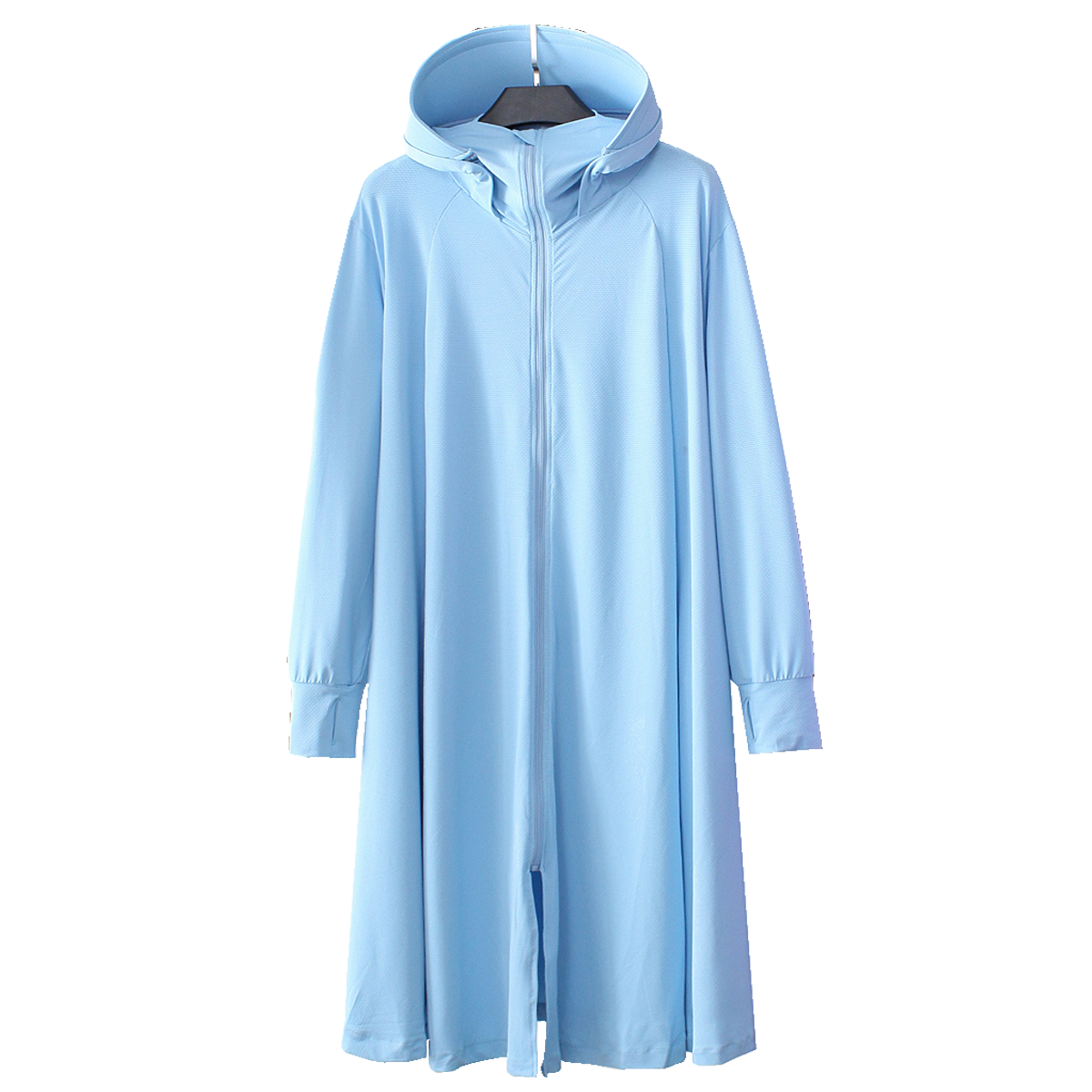 Sonnenschutz Sonnenschutz langer Mantel Kapuze wasch nackt Rüschen verstellbare Taille Strand Anti-UV-Kleid für Frauen upf50 langen Mantel 5xl