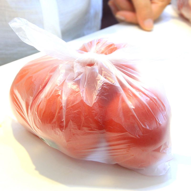 Plastpåse på rulle klara matförvaringspåsar för bröd frukt grönsaker säker kontakt förseglad 1 rulle multipurpose