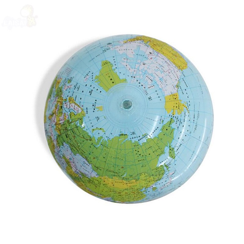 20CM Inflatable World Globe Teach Education Geography Toy Map Balloon Beach Ball