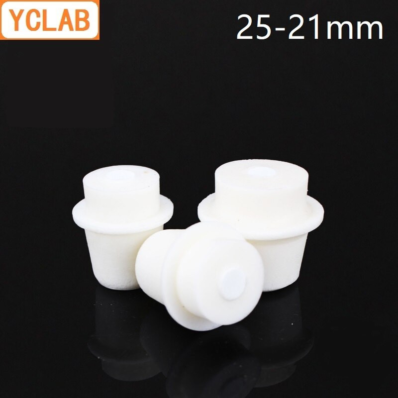 YCLAB Silicone Stopper for Erlenmeyer Conical Triangle Flask Upper Diameter 25mm * Lower Diameter 21mm Lab Chemistry Equipment