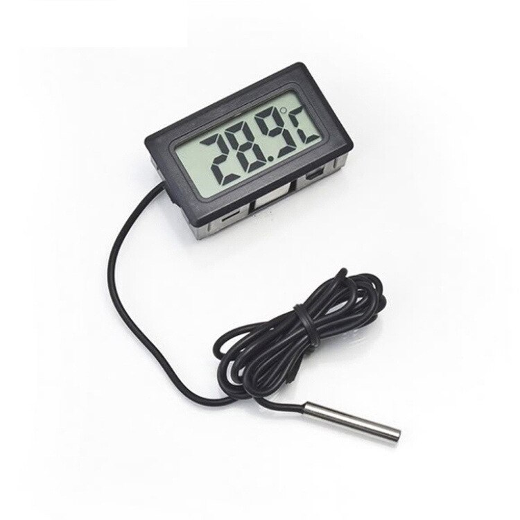 Termómetro Digital LCD impermeable para acuario, herramienta electrónica de medición de la temperatura del tanque de peces con higrómetro de sonda