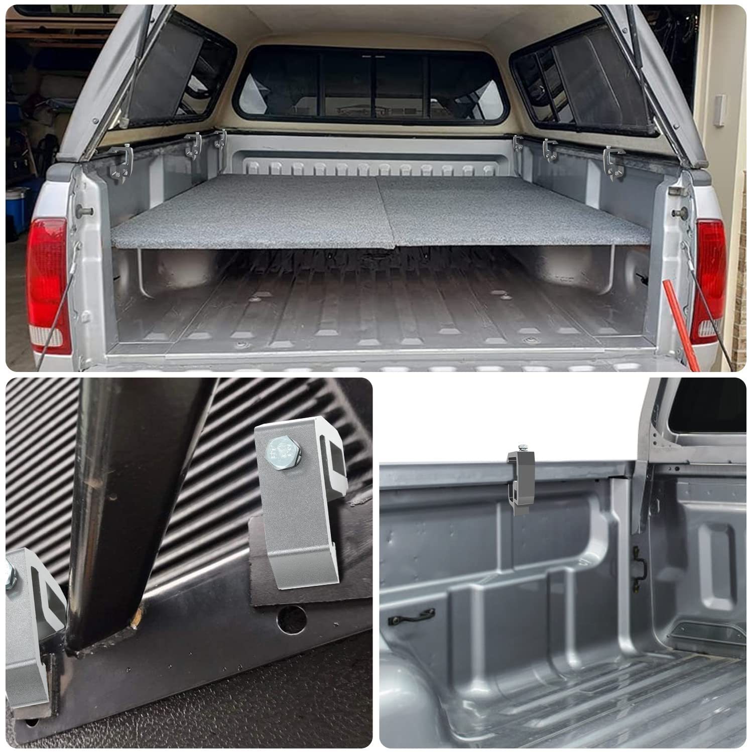 4pcs/lot Mounting Clamps Truck Cap Topper Camper Shell Heavy Duty Shell Compatible For Toyota Ford Dodge Chevy