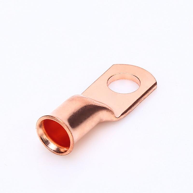 AWG4X5/16 Bare Copper Cable Lug Kit Bolt Hole Tinned Cable Lugs Heavy Battery Wire Terminals Copper Nose Wire Connector