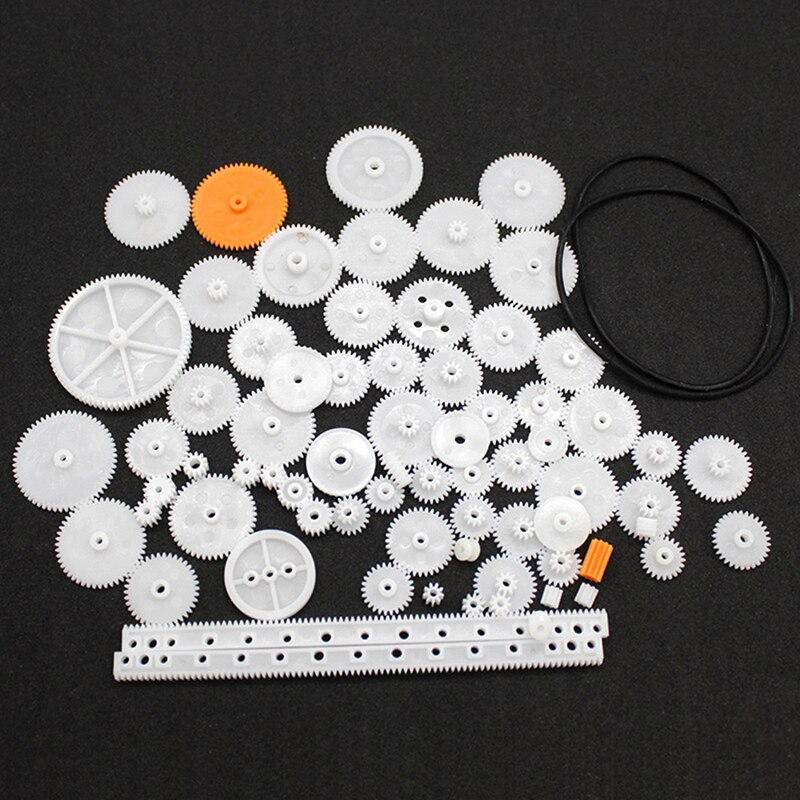 65PCS Plastic Gear Package Kit DIY Gear Assortment Accessories Set for Toy Car