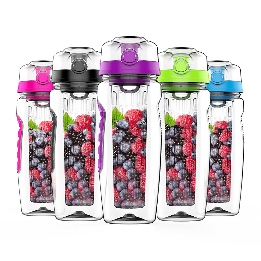 BPA Freie Obst Flasche für Wasser Flasche Obst Infuser Trinken Wasser Flaschen Saft Sport Zitrone Tritan Wasser Flasche Fitness Mädchen