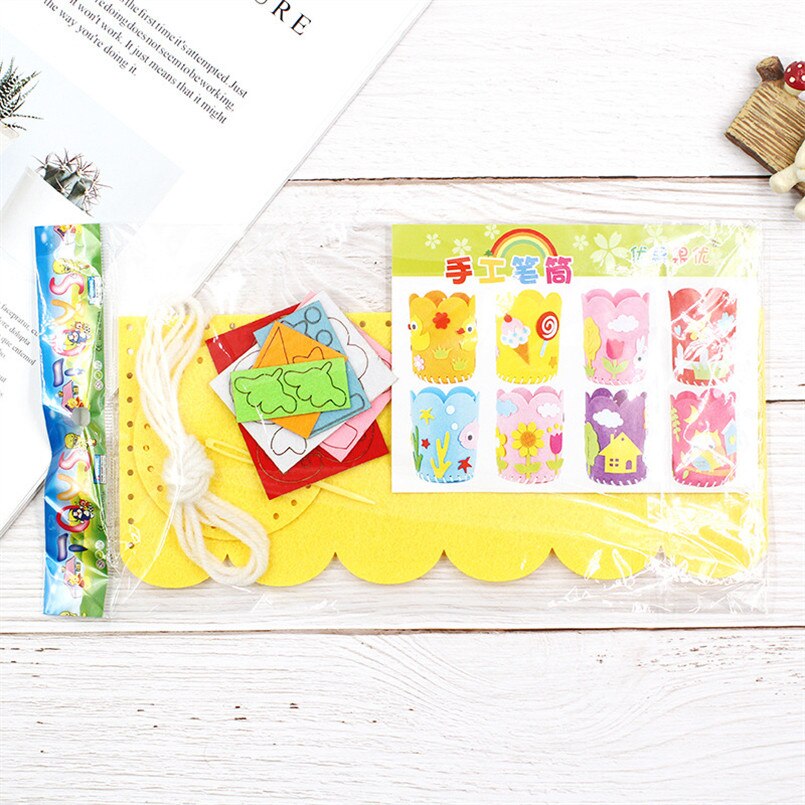 5 Stks/set Kids Educatief Diy Potlood Houder Craft Kit Toy Leuke Creatieve Handgemaakte Pen Container Kleuterschool Kinderen Meisjes Speelgoed