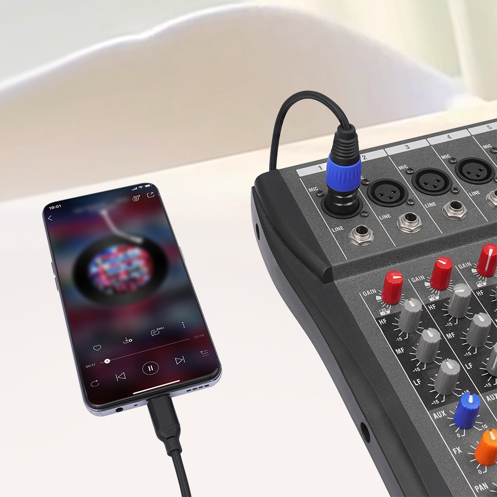 USB C auf XLR-Kabel Typ C auf XLR-Stecker, Einkanal-Ausgang, Audio--Verbindungskabel für Verstärker, Lautsprecher, Rührgerät, Konsole