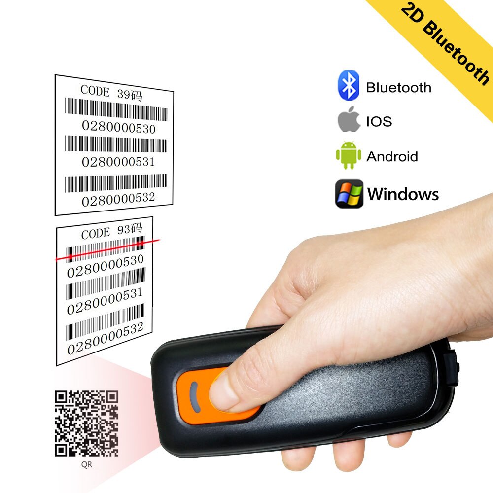 Yanzeo c2000 1d/2d handheld 2.4g scanner de código de barras usb wired qr leitor de código de barras pdf417 ios android: P1620 Wireless 2D