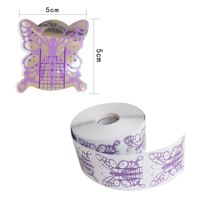 500pcs Top Tips Nail Extension Forms Nail Forms French Curve Sticker UV Gel Building Self-Adhesive: zihudie