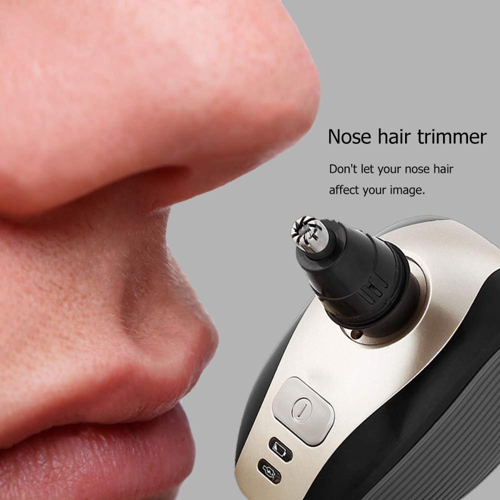 Personal Electric Shaving Razor Rechargeable Hair Trimmer 5 Shaver Heads Beard Hair Clippers Nose Hair Cutting Facial Brush