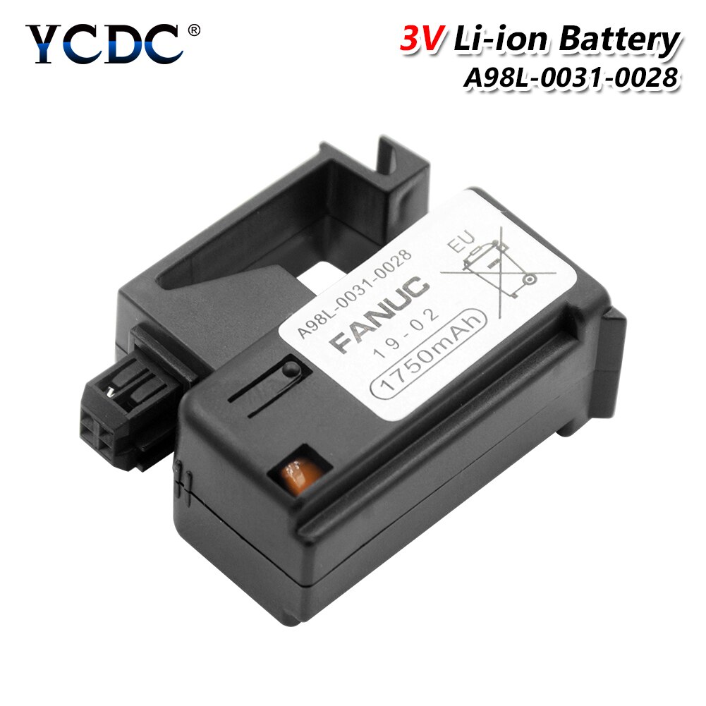 Batterie Lithium-Ion 3V 1750mAh A98L-0031-0028 Li-ion pour système Fanuc CNC A02B-0323-K102 Plc Batteries de secours pour ordinateurs