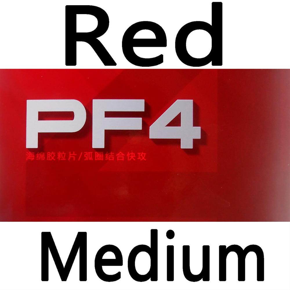Dhs  pf4 pf 4 pf-4 pips-in bordtennispingisgummi med svamp: Rött medium