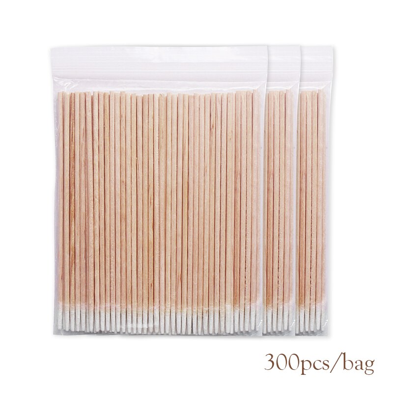 Bastoncillos de madera para limpieza de uñas, 300 piezas, Corrector de detalles para manicura, quitaesmalte, herramientas de arte: Q49665-3
