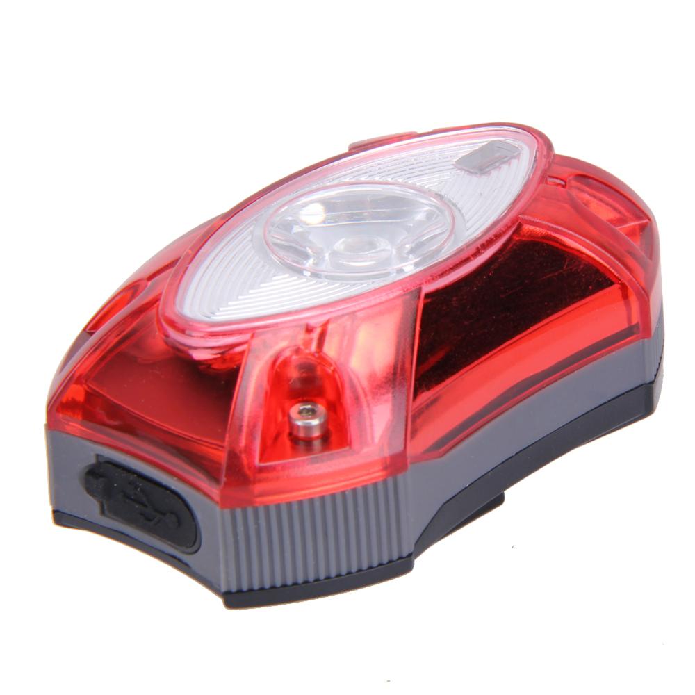 Lámpara de luz trasera de bicicleta recargable por USB, 3W, Raypal, resistente al agua, brillante, de seguridad, para ciclismo