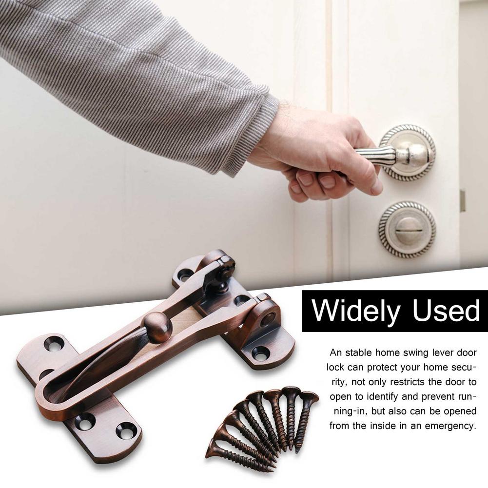Gancho de Metal fundido para puerta, pestillo con textura de cerradura, decoración rústica de país, adorno para puertas de inodoro, hebilla de puerta corredera de ángulo recto, 1 ud.