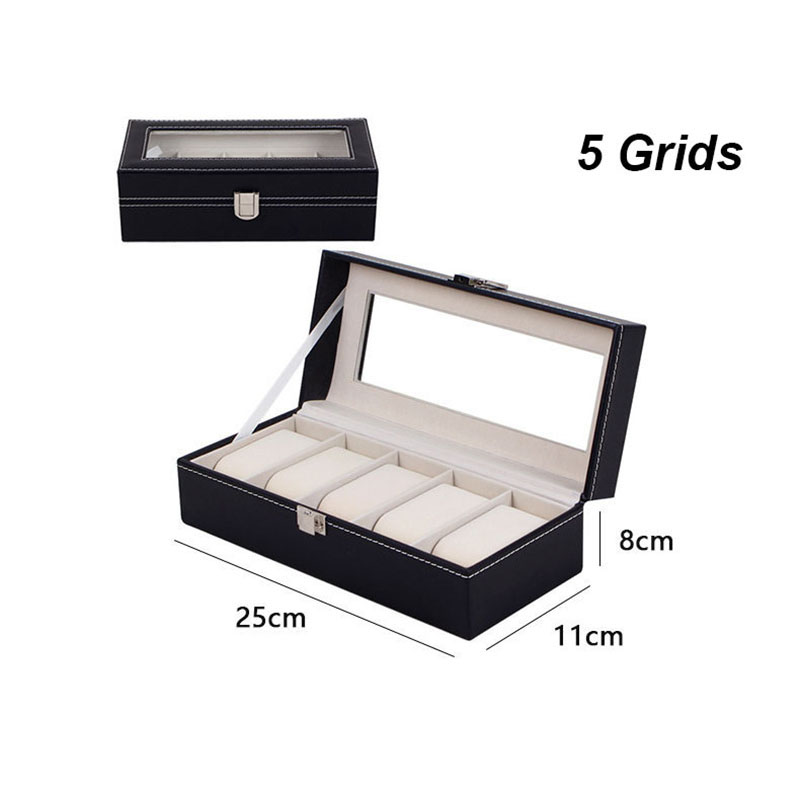 DELESYS Mehrzweck-Aufbewahrungsbox für Zuhause, Organizer für kleine Gegenstände, Aufbewahrungsbox für Uhren, Leder, Geschenkbox, Brillen-Aufbewahrungsbox: Blau