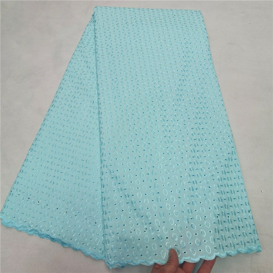 Zwitserse Kant Stof Satijn 100% Katoen Borduren Afrikaanse Katoen Stoffen Zwitserse Voile Kant Populaire Dubai Stijl 5 Yards
