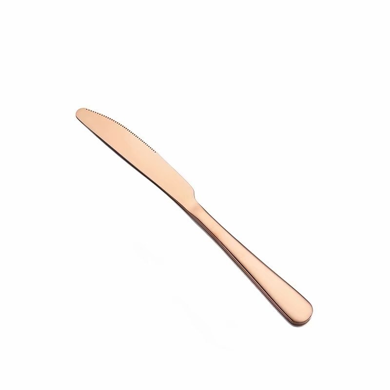 Spklifey Goud Serviesje Bruiloft Gouden Reizen Bestek Set Roestvrij Staal Diner Mes Vork Scoops Zilverwerk: knife