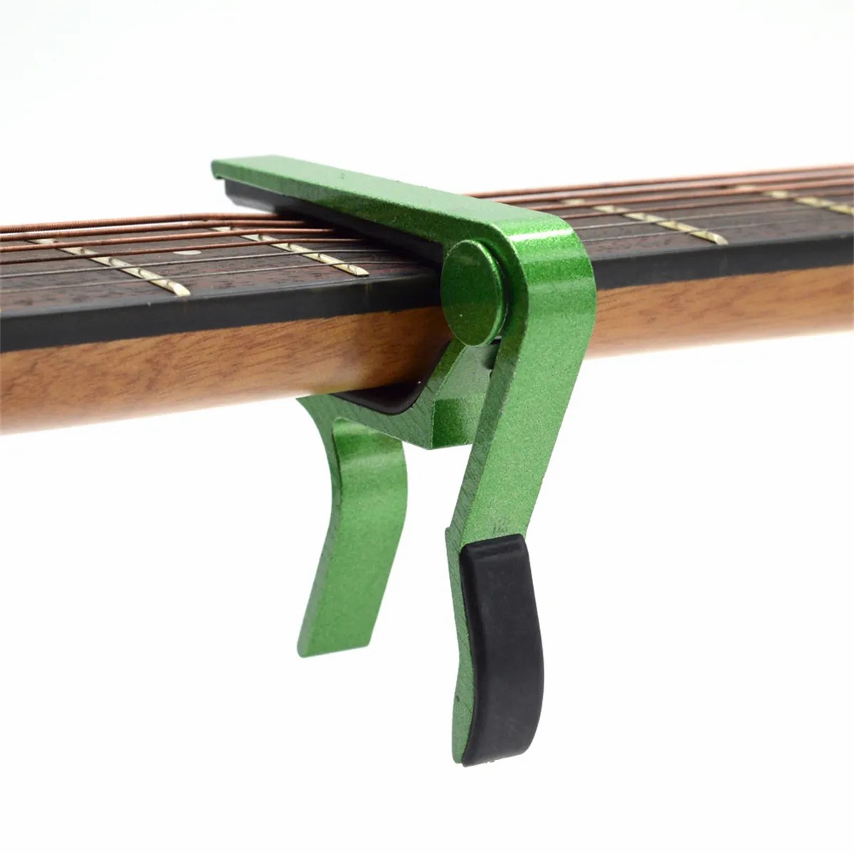 Accesorios de guitarra Capo de aleación de aluminio de , llave de abrazadera de cambio rápido, piezas de guitarra de ajuste de tono clásico acústico: Verde