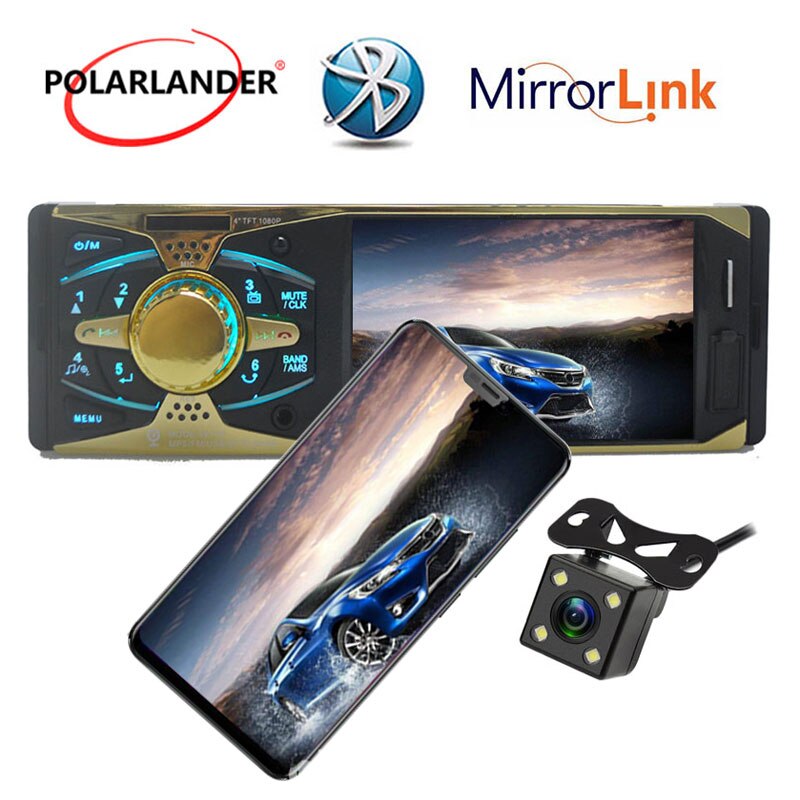 Radio cassette player bluetooth function 4'' inch TFT HD screen car radio MP5 player USB SD 1080P car audio stereo Autoradio